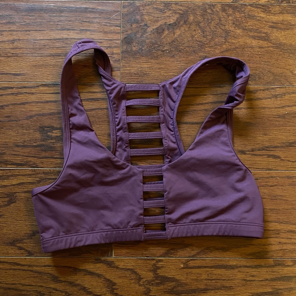 Pink! Sports bra. Purple size small.